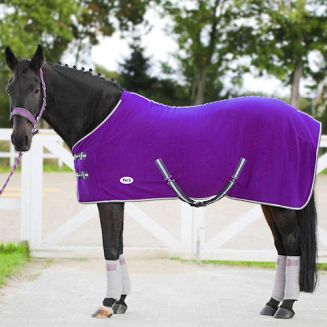 Derka polarowa  Britta z pasami / 15810 kolor fioletowy