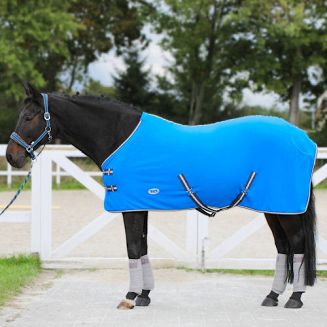 Derka polarowa Britta z pasami / 15810 kolor niebieski