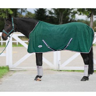 Derka polarowa Britta z pasami / 15810 - kolor zielony 