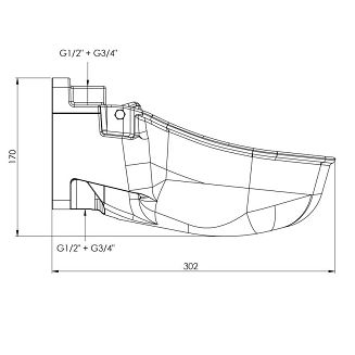 Poidło plastikowe językowe KERBL Drinking Bowl K50  niebieskie / 225030 - 4