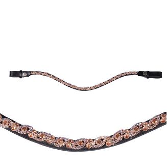 Browband HKM Starlight, Amber / 15050 - 2
