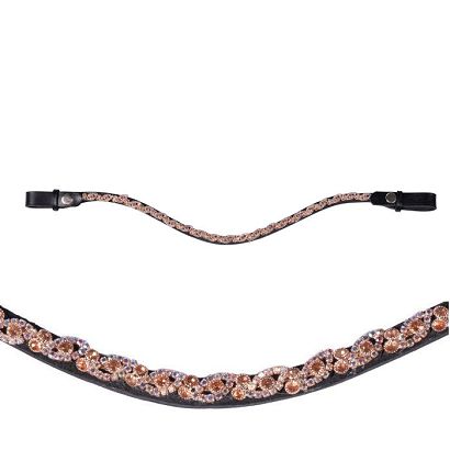 Browband HKM Starlight, Amber / 15050