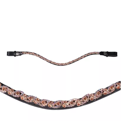Browband HKM Starlight, Amber / 15050