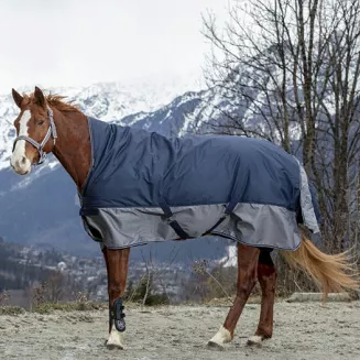 Derka padokowa przeciwdeszczowa EQUI-THÈME Tyrex 600D, z ociepleniem 150g z kołnierzem / 4009157 - 2