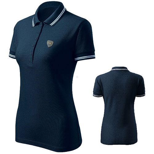 Koszulka jeździecka typu polo HORSENJOY Sport Focus, granatowa