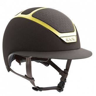 Kask jeździecki KASK Star Lady, brązowy z błyszczącą złotą ramką / HHE00013.357