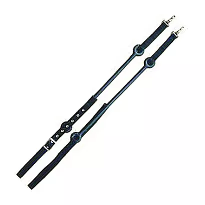 Nylon side reins MUSTANG with long rubber / 1711 