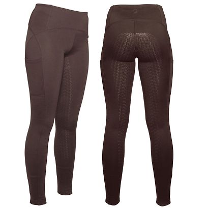 Legginsy jeździeckie Lauria GARRELLI Arezzo –pełny silikonowy pełny lej, Dark Brown / 15378