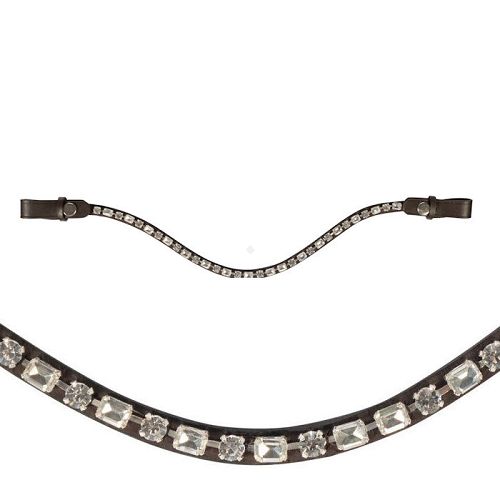 Naczółek do ogłowia HKM Amazing Brown-Silver / 15044