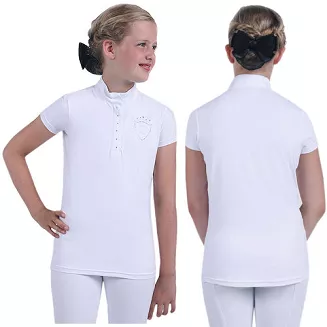 Koszulka konkursowa, młodzieżowa QHP Femmie, Lato 2022 / 8619 Kolor biały - white.