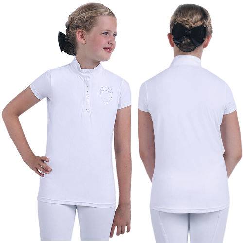 Koszulka konkursowa, młodzieżowa QHP Femmie, Lato 2022 / 8619 Kolor biały - white.