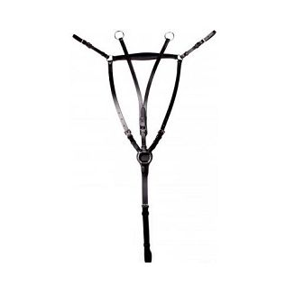 Napierśnik V z wytokiem DAW-MAG skórzany / 13010  Kolor czarny.