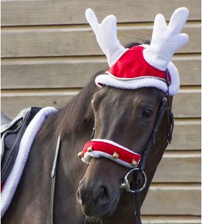 Nauszniki świąteczne z rogami renifera