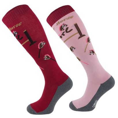 Horse Knee High Socks Hobby Horse - 3 / SJBW