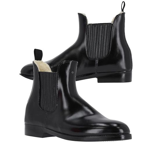 Synthetic pull-on jodhpur boots, lined, QHP Junior black / 7092