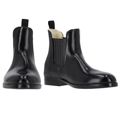 Synthetic pull-on jodhpur boots, lined, QHP Junior black / 7092