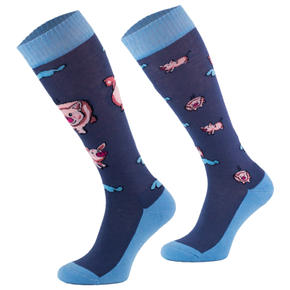 Horse Knee High Socks Little Pigd/ SJBW