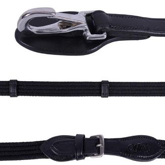 QHP Wodze parciane ze stoperami, zapinane na karabińczyk