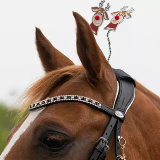 Różki świąteczne QHP do ogłowia - rudolph