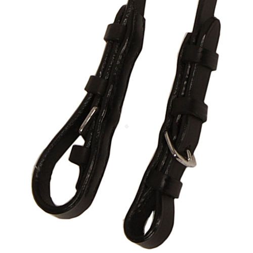 Wodze munsztukowe DAW-MAG skórzane z klinem / 17091 - czarne