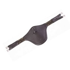 Popręg skokowy z fartuchem DAW-MAG  skórzany Exclusive, z karabińczykiem / 11072 