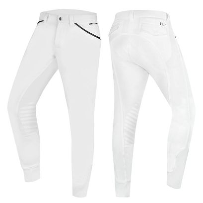  Men's Competition Breeches ELT Mailo with Silicone Knee Grip, White / 3252902