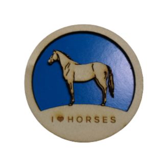 Drewniany magnes z koniem - 2