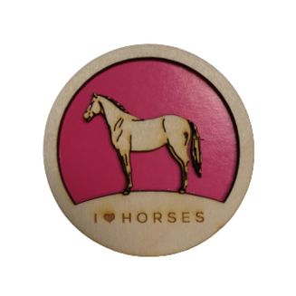 Drewniany magnes z koniem - 3