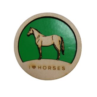 Drewniany magnes z koniem - 5