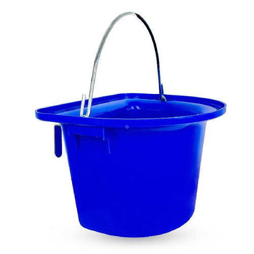 Plastic feeder with hanging strap and handle, blue 12l