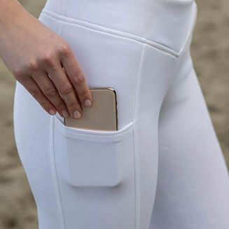 Na prawej nogawce kieszeń na telefon.