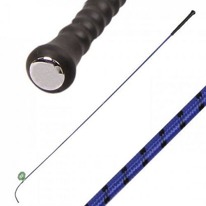 Dressage whip FLECK with Rubber Handle, Royal Blue/ 03700