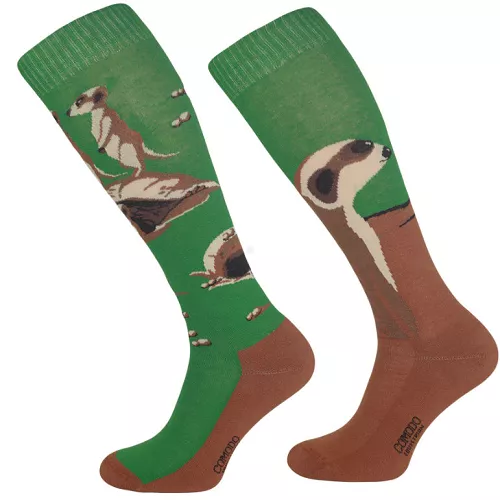 Knee riding socks Meerkat, Green / SJBW 59