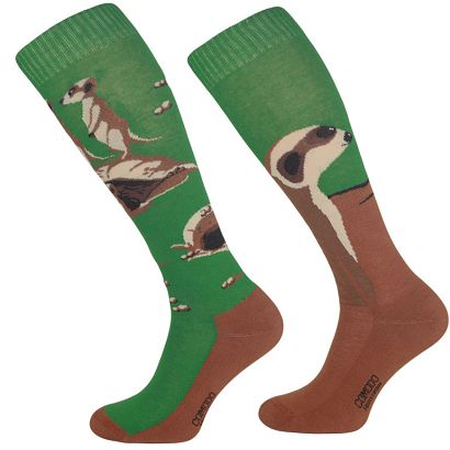 Knee riding socks Meerkat, Green / SJBW 59
