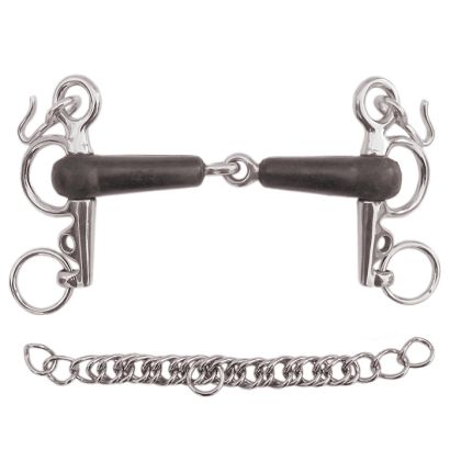 Rubber jointed pelham  STALLION-L / 15342