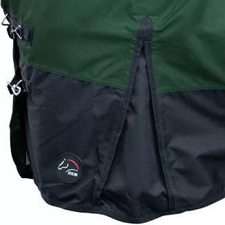 Derka padokowa przeciwdeszczowa Highneck  HKM Glasgow popdszyta polarem, 1200D Deep Green-Black / 14993 - 3
