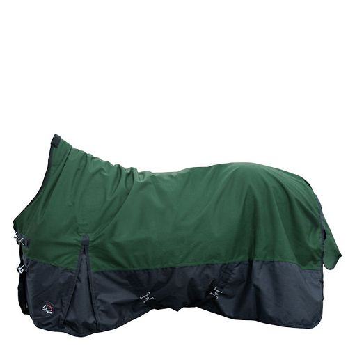 Derka padokowa przeciwdeszczowa Highneck  HKM Glasgow popdszyta polarem, 1200D Deep Green-Black / 14993