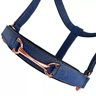 Kantar taśmowy HEIDI z wędzidełkiem Navy-Rose Gold - 2
