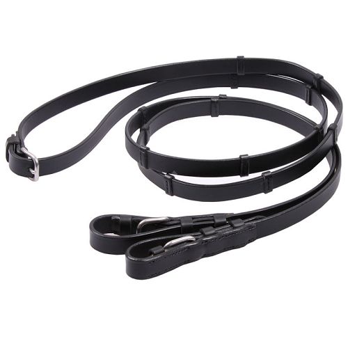 Leather reins DAW-MAG with stoppers / 17010