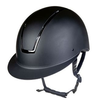 Kask jeździecki HKM LADY SHIELD regulowany z atestem VG1 - black / black