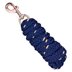 Lead rope HEIDI  with snap hook, navy and pink