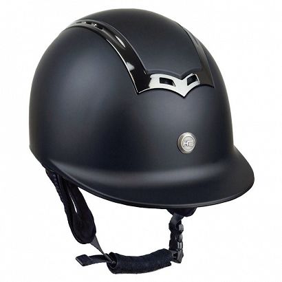 Riding helmet HORSENJOY Genius Gun Smoke, VG-1 - black