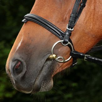 STALLION-NY Wędzidło przelotowe pełne z łącznikiem - argentan / Istnieje kilka możliwości zapięcia wędzidła