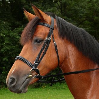 STALLION-NY Wędzidło przelotowe pełne z łącznikiem - argentan / Istnieje kilka możliwości zapięcia wędzidła