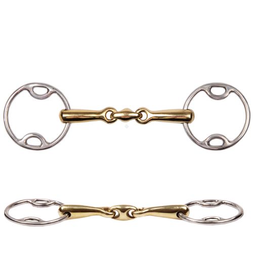 15245 STALLION-NY Bevel bit with  link - german silver