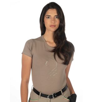 T-shirt LAURIA GARRELLI Amalfi Horse Head-taupe / 14886 - 2