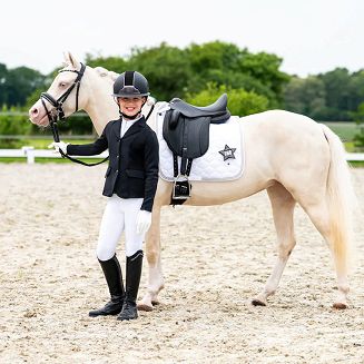 Junior Riding Competition Jacket QHP Jipp, Black / 8928 - 6