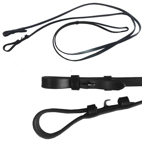 Leather Curb Reins DAW-MAG with Insert  / 17091