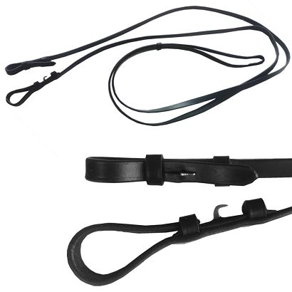 Leather Curb Reins DAW-MAG with Insert  / 17091