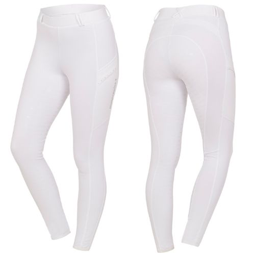 Bryczesy - legginsy damskie SCHOCKEMÖHLE Comfy, FS Style z pełnym silikonowym lejem / 2171-00054 kolor biały - white